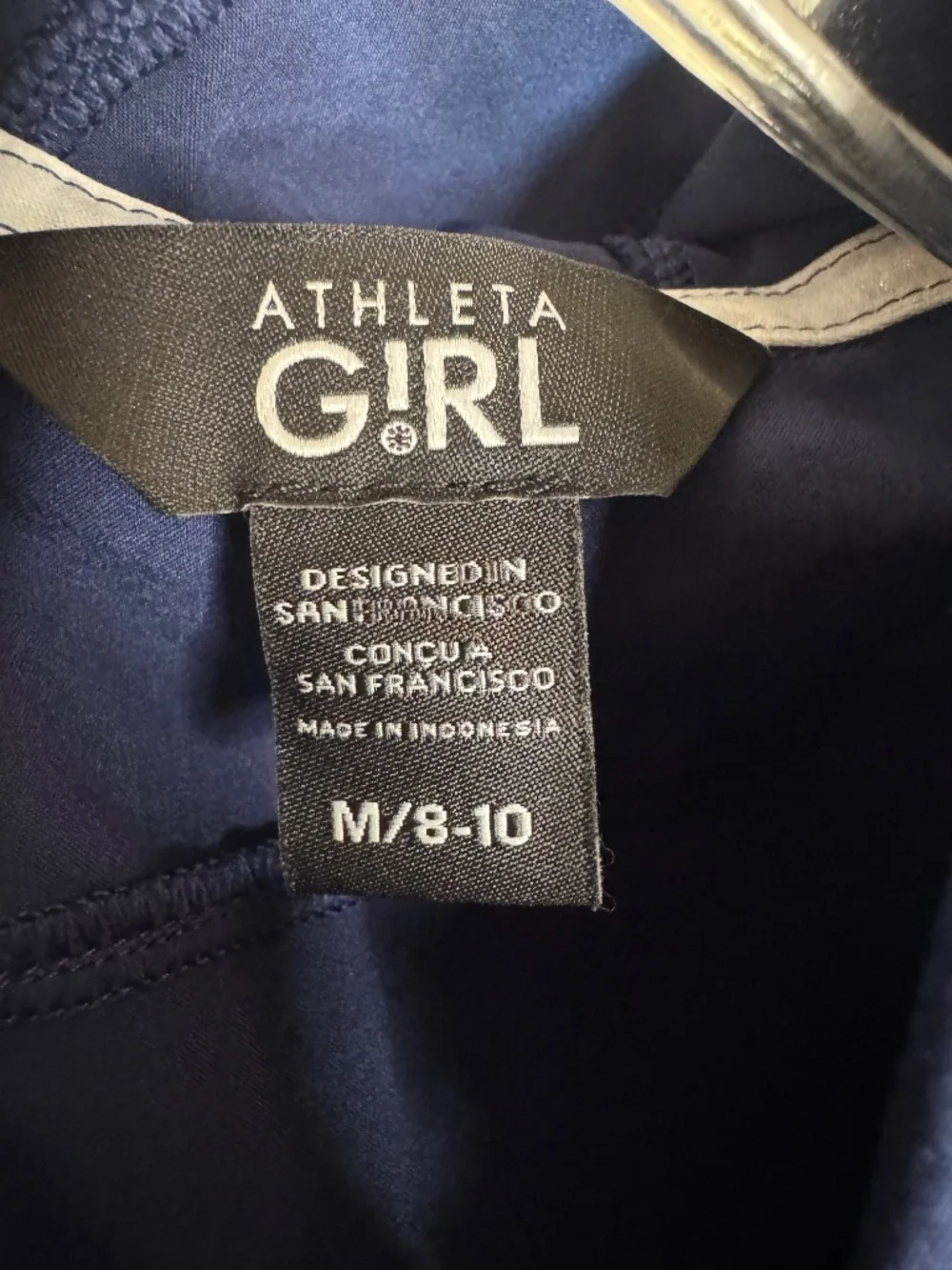 Athleta GIRL. Level Up Romper. Navy blue. Size M 8-10